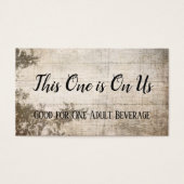 Billets Rustiques Vintages Boissons avec bois et F (Devant)