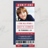 Billets sport Invitations de fête d'anniversaire (Devant / Derrière)