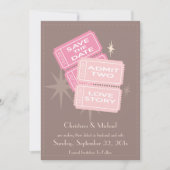 Billets vidéo Enregistrer la carte de date (Brown) (Devant)