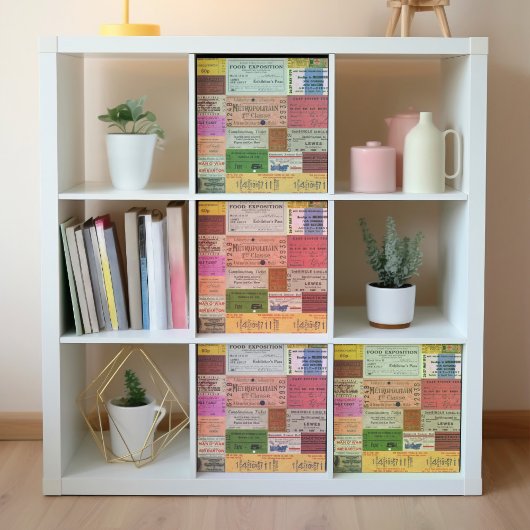 Billets vintages Collage Papier d'enrobage de déco