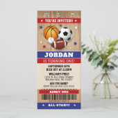 Billetterie de sport Invitation, Invitation d'anni (Debout devant)