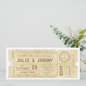 Billettes de Théâtre invitation de mariage de (Debout devant)