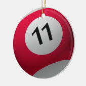 BILLIARD BALL CHRISTMAS ORNAMENT 11 (ELEVEN) (Links)