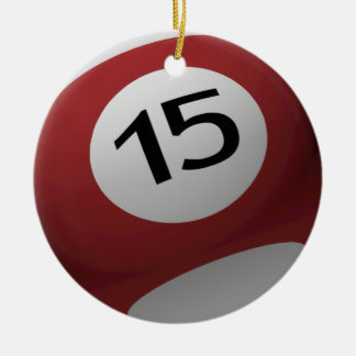 BILLIARD BALL CHRISTMAS ORNAMENT 15 (FIFTEEN)