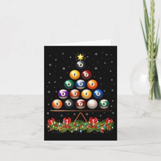 Billiard Ball Christmas Tree Lights Ol Billiards X Kaart (Voorkant)