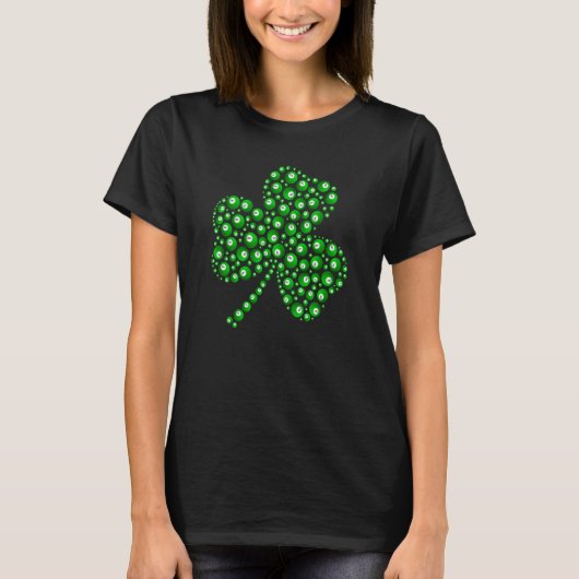 Billiard Ball Shamrock Leaf St Patrick's Day Men B T-shirt (Voorkant)