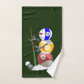 Billiard Ball Snowman Noël (Serviette à main)