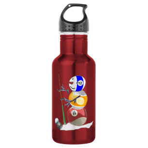 Billiard Ball Snowman Waterfles