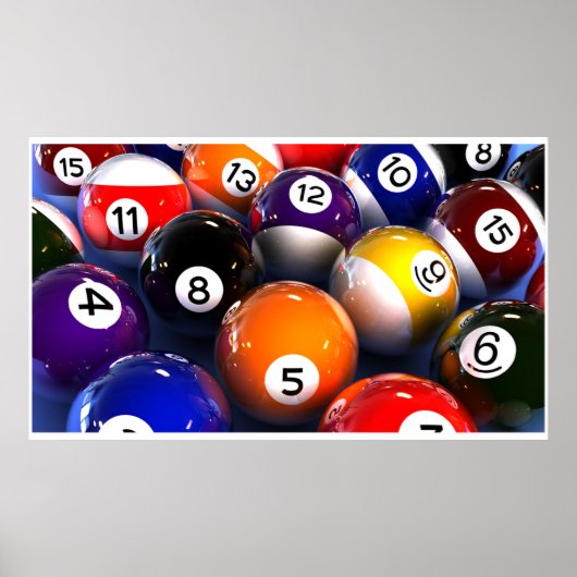 Billiard Ball Wall Poster (Voorkant)