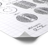 Billiard Balls 1865 Patent Art - Lined Peper Poster (Hoek)