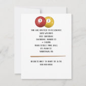 Billiard Balls 31e Invitation d'anniversaire (Dos)