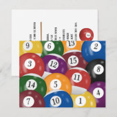 Billiard Balls 32nd Birthday Invitation Kaart (Voorkant / Achterkant)
