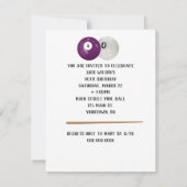 Billiard Balls 40th Birthday Invitation Kaart (Achterkant)