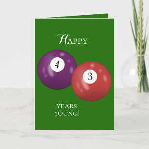 Billiard Balls 43ste verjaardag Kaart