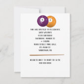 Billiard Balls 45e anniversaire Invitation (Dos)