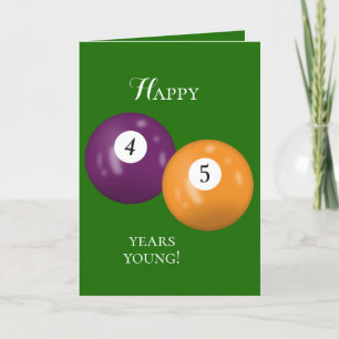 Billiard Balls 45ste verjaardag Kaart