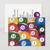 Billiard Balls 47th Birthday Invitation Kaart (Voorkant / Achterkant)