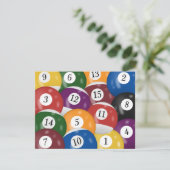Billiard Balls 54e anniversaire Invitation (Debout devant)