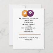 Billiard Balls 54e anniversaire Invitation (Dos)