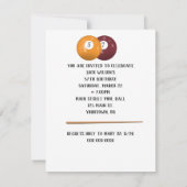 Billiard Balls 57e anniversaire Invitation (Dos)