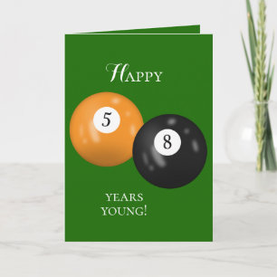 Billiard Balls 58ste verjaardag Kaart