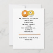Billiard Balls 59e Invitation d'anniversaire (Dos)