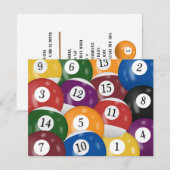Billiard Balls 59th Birthday Invitation Kaart (Voorkant / Achterkant)