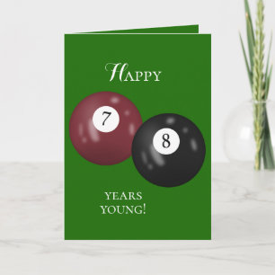 Billiard Balls 78ste verjaardag Kaart