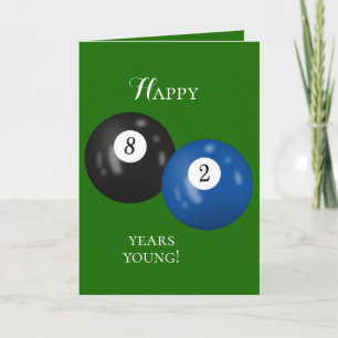 Billiard Balls 82e verjaardag Kaart