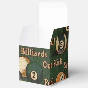 Billiard Balls Background Cube Favor Box Bedankdoosjes