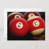 Billiard Balls Briefkaart (Voorkant / Achterkant)