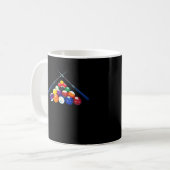 Billiard Balls Cue Pool 8 Ball Player Koffiemok (Voorkant links)
