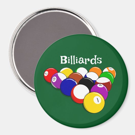 Billiard Balls Design Magnet (Recto/Verso)