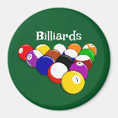 Billiard Balls Design Magnet (Devant)