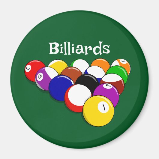 Billiard Balls Design Magnet Magneet (Voorkant)