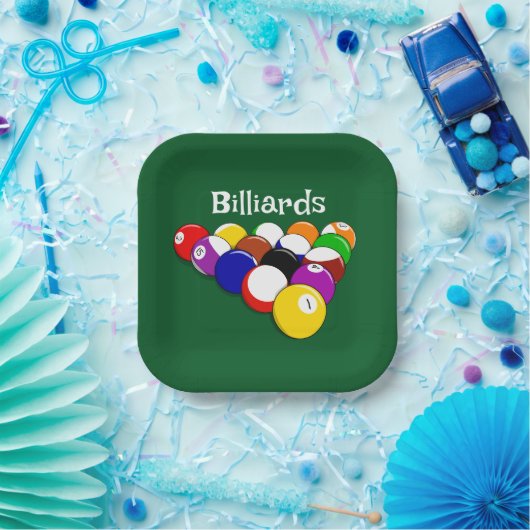 Billiard Balls Design Paper Bord (Feest)