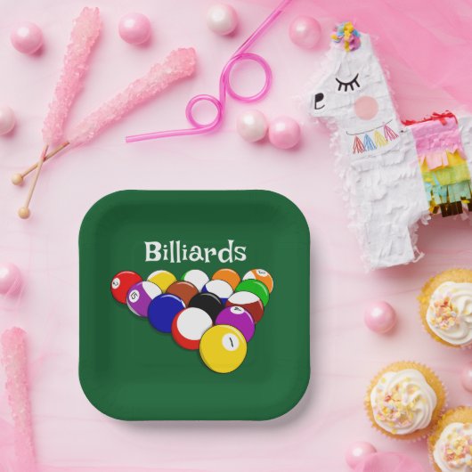 Billiard Balls Design Paper Bord (Feest)