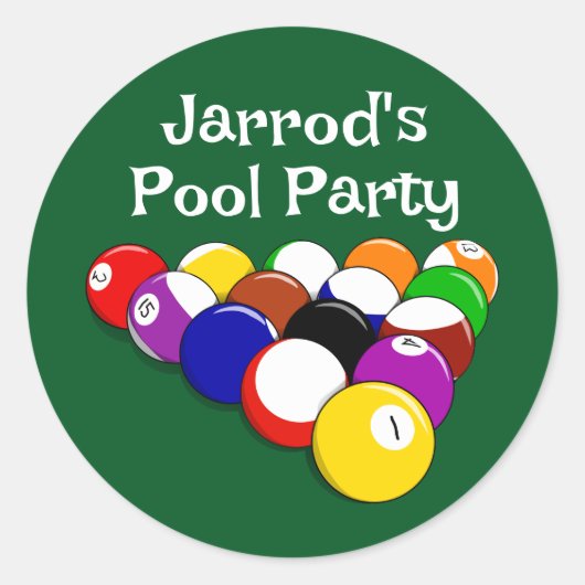 Billiard Balls Design Sticker (Devant)