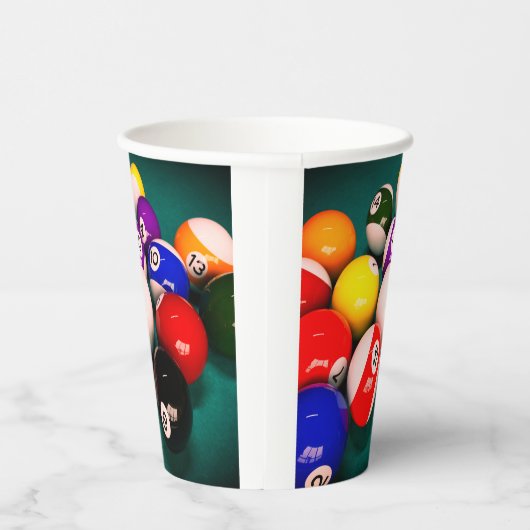 Billiard Balls Papieren Bekers (Rechts)