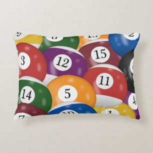 Billiard Balls Pattern Accent Kussen