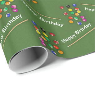Billiard Balls Pool Balls op tafel Cadeaupapier