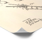 Billiard Bridge 1908 Patent Art - Old Peper Poster (Hoek)