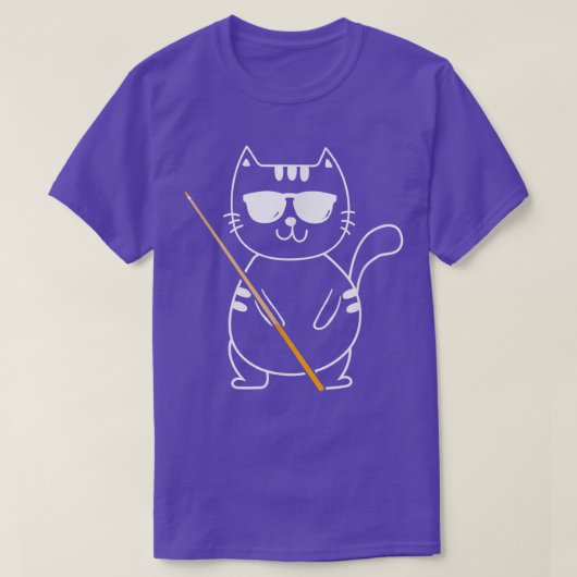 Billiard Cat Billiard Player Billard 8Ball Pool S T-shirt (Design voorkant)