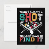 Billiard Citaat Grappig 8 Bal Speler Briefkaart (Voorkant / Achterkant)