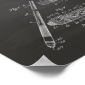 Billiard Cue 1918 Patent Art - Tableau de bord (Coin)