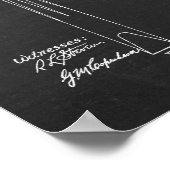 Billiard Cue Patent Art #4 Pool Wall Decor Poster (Hoek)