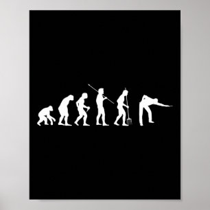 Billiard Evolution Snooker Pool Chalk Billiard Pla Poster