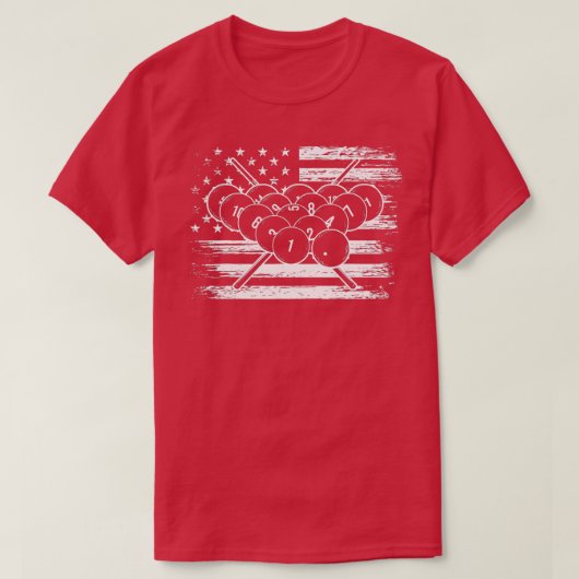 Billiard Flag Snooker Pool Chalk Billiard Player T-shirt (Design voorkant)