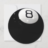 Billiard Huit Balles Invitation d'anniversaire (Dos)