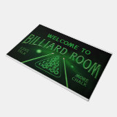 Billiard Lover Mat, Billiard Doormat, Pool Player Deurmat (Schuin)